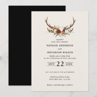 Stag schwarz terracotta floral rustikal elegant mo