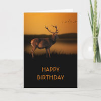 Stag Sunrise Misty Morning Dee Personalisiert
