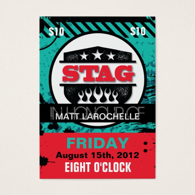 Stag Tickets (Vorderseite)