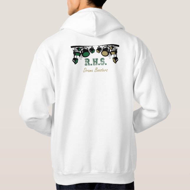 Stage lights design - white hoodie (Rückseite)