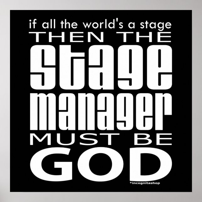 Stage Manager God Poster (Vorne)