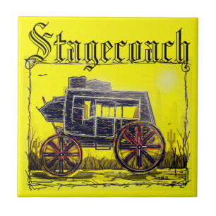 Stagecoach alter antiker Westen Fliese
