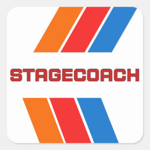 Stagecoach Quadratischer Aufkleber