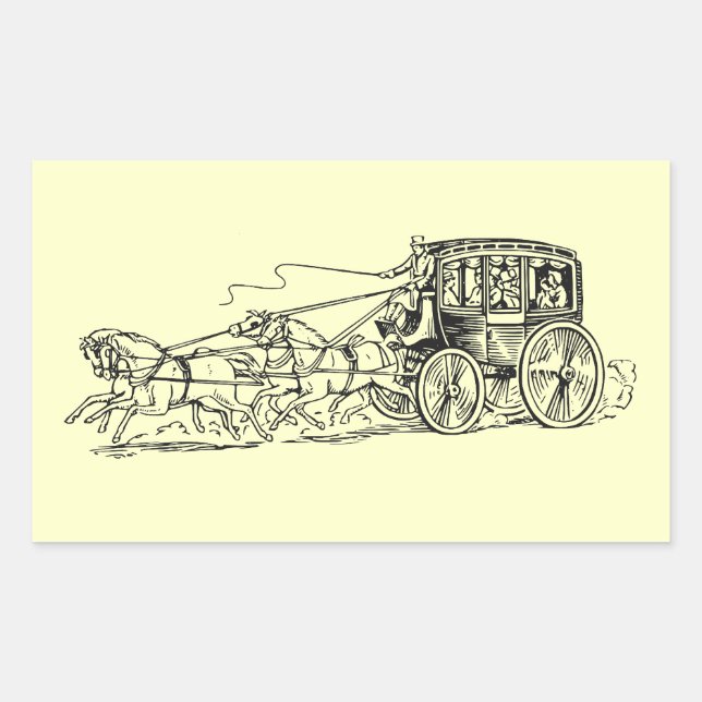 Stagecoach Rechteckiger Aufkleber (Vorderseite)