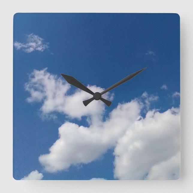 Stages in the clouds quadratische wanduhr (Vorderseite)