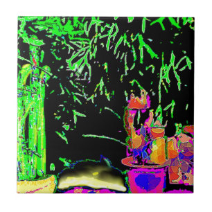 Staghorn Farne jGibney die MUSEUM Zazzle Geschenke Fliese