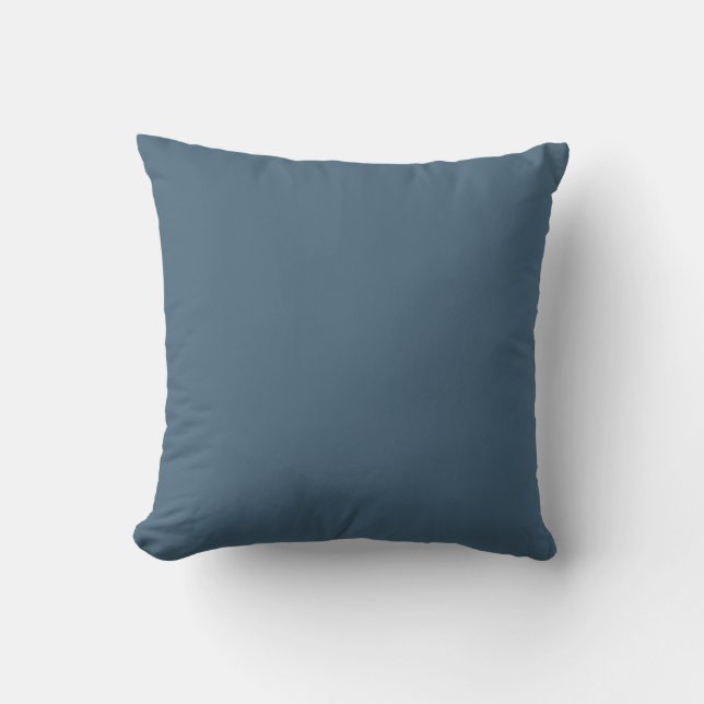 STAHL - Blau, solide Farbe Kissen (Vorderseite)
