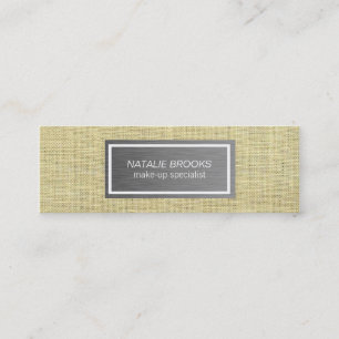 Stahl Bürstenhaltiges Metall und Leinenstich Mini Visitenkarte