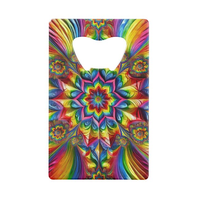 Stahl Flaschenöffner mit LGBTQ Farben (Vorderseite)