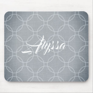 Stahl Grauer Schieferkreis Trellis Custom Mousepad