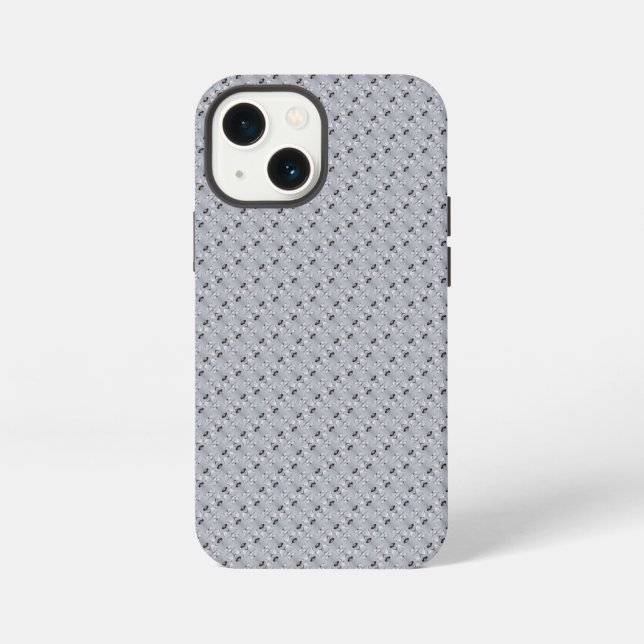 Stahl mit Wassertropfenmuster iPhone 13 Mini Hülle (Rückseite)