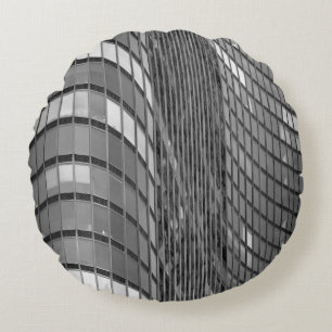 Stahl- und Glaszwischenwand von modernem Rundes Kissen