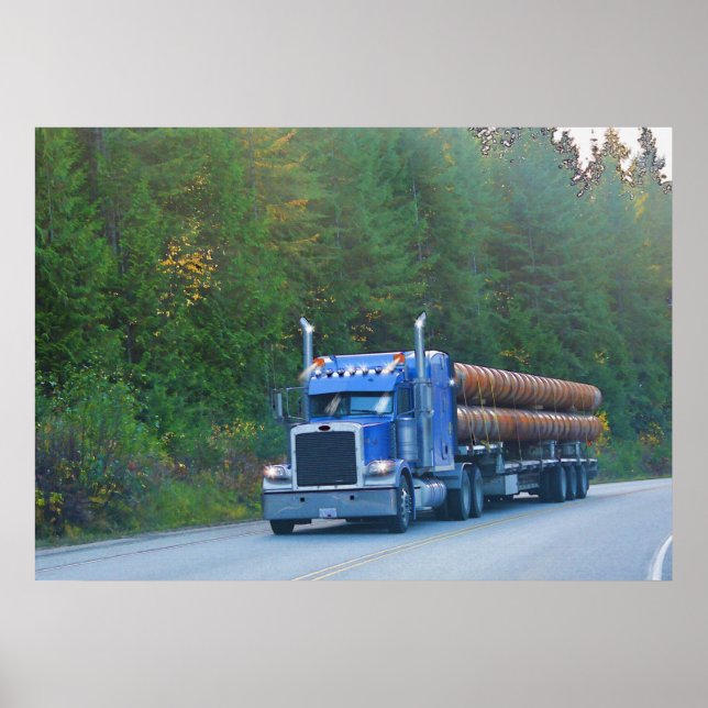 Stahlbaukasten Lkw Straßenbahn Kunst Poster (Vorne)