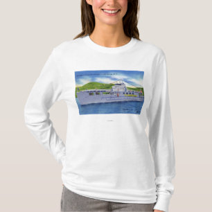 Stahlbewegungsschiff Ticonderoga auf See T-Shirt