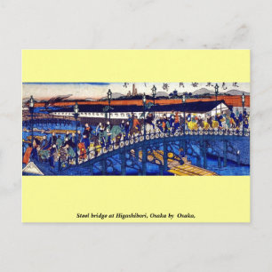 Stahlbrücke in Higashibori, Osaka durch Osaka, Postkarte