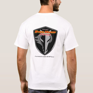 Stahlder T - Shirt-Weiß der pferdelaufenden Männer T-Shirt