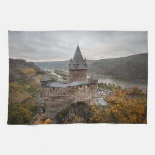 Stahleck Castle Bacharach Deutschland Geschirrtuch