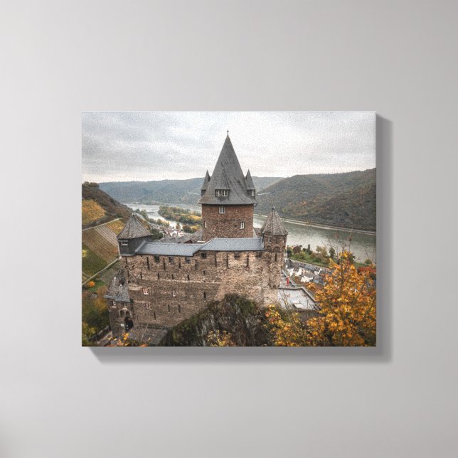 Stahleck Castle Bacharach Deutschland Leinwanddruck (Vorderseite)