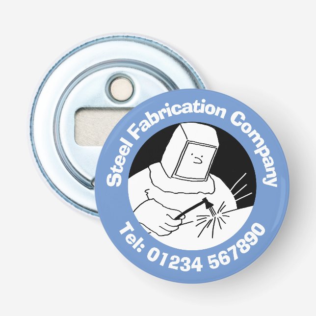 Stahlfabrikation & Schweißgeschäft. Flaschenöffner (Vorderseite)