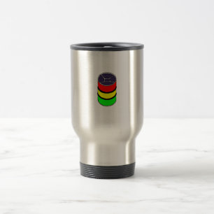 StahlfarbenPans Rasta Stahltrommel-Entwurfs-Grafik Reisebecher