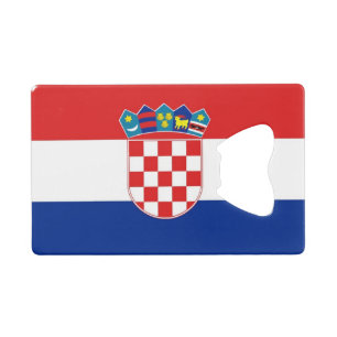 Stahlflaschen-Öffner mit Flagge von Kroatien Geldbeutel Flaschenöffner