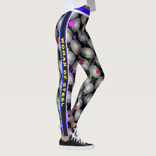 Stahlfrau in Liebe (bearbeitbar) Steelpan Leggings