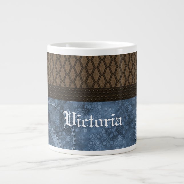Stahlgetriebe-Jumbo-Tasse, blau Jumbo-Tasse (Vorderseite)