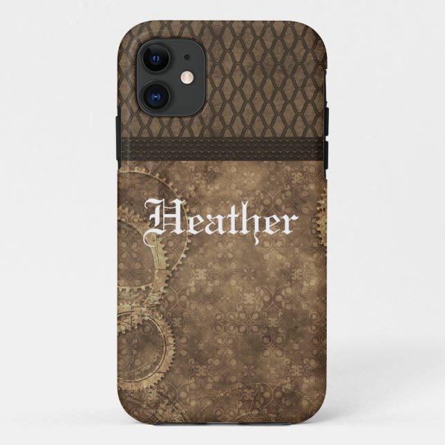 Stahlgetriebe-Steampunk BT iPhone 5 Case, braun Case-Mate iPhone Hülle (Rückseite)