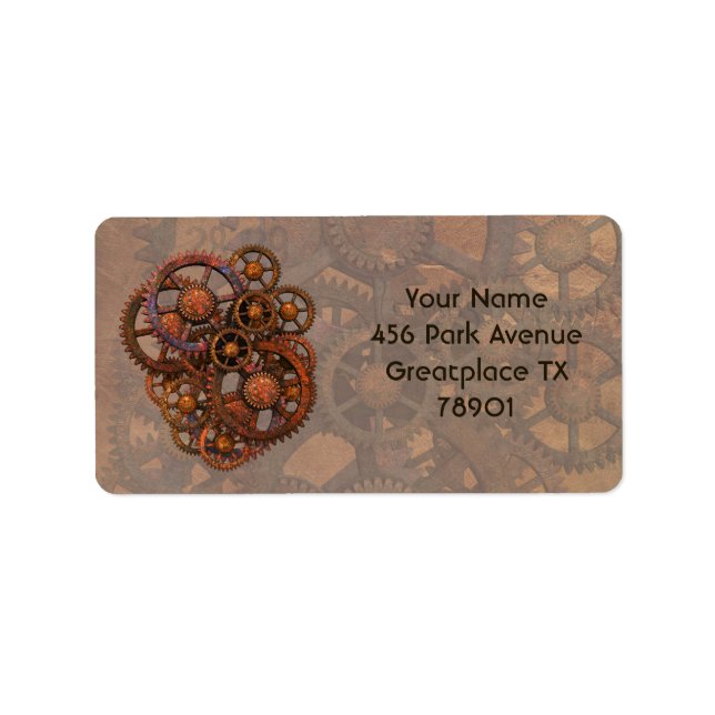 Stahlgürtel mit Schatten Adressaufkleber (Vorne)