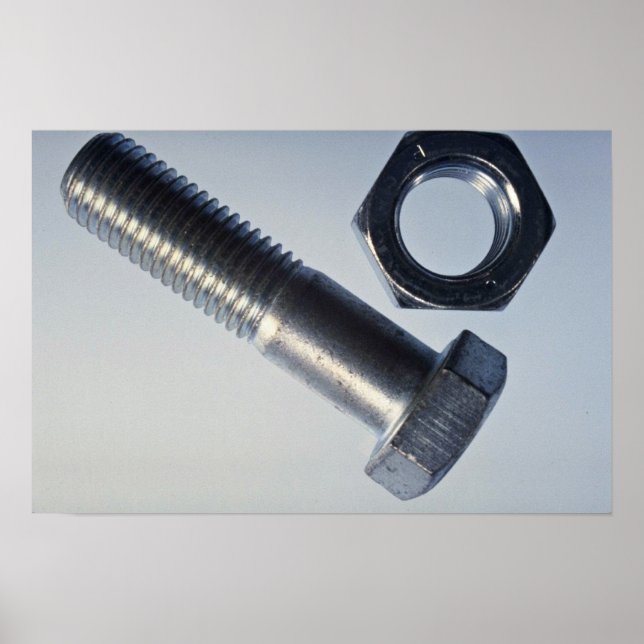 Stahlhex-Schraube mit Heftmutter Poster (Vorne)