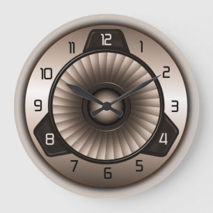 Stahljet-Motor-Luftfahrt-große runde Wand-Uhren Große Wanduhr