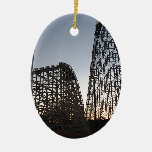 Stahlkraft und Thunderhawk Dorney Park Keramik Ornament (Vorne)