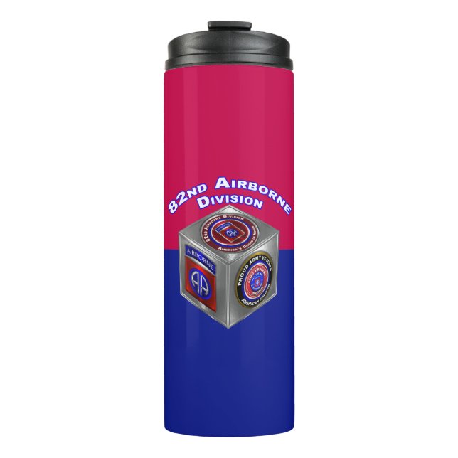 Stahlkuppeldesign der 82. Im Flugzeug Division Thermosbecher (Vorderseite)