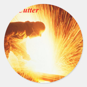 Stahlkutter Runder Aufkleber
