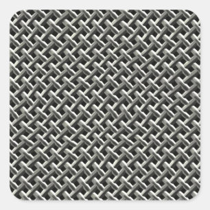 Stahlmetallmaschen-Muster (Imitat) Quadratischer Aufkleber