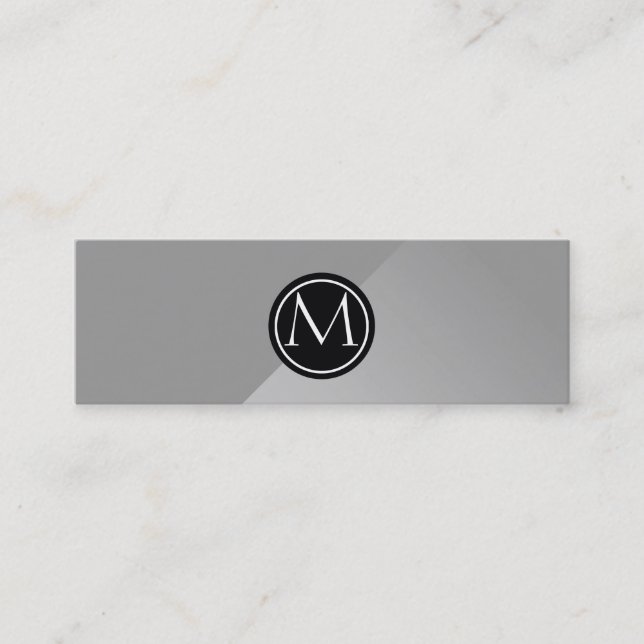 Stahlmonogramm Mini Visitenkarte (Vorderseite)
