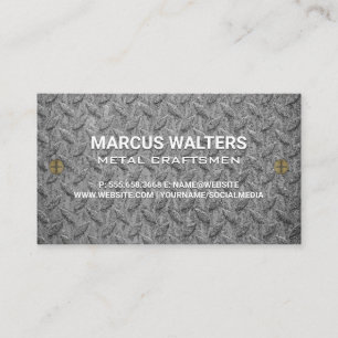 Stahlmuster   Visitenkarte für Metallschrauben