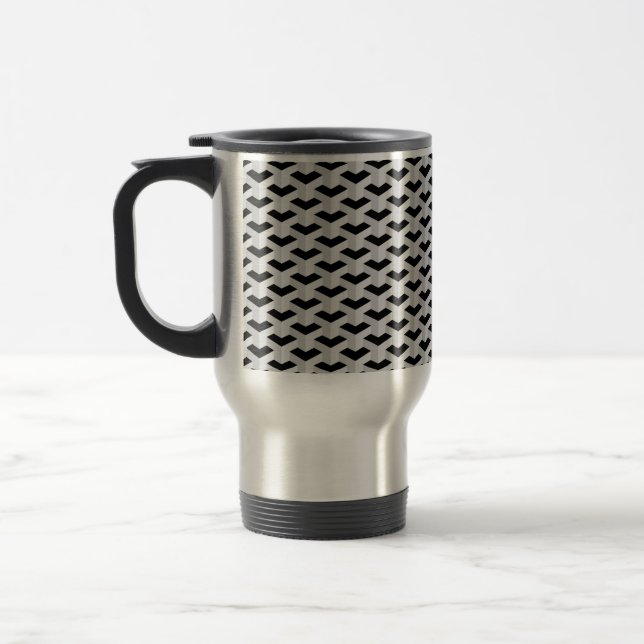 Stahlnebel: Abstrakte Erkundungen im Cup-Design Reisebecher (Links)