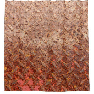 Stahlplatte aus rostfreiem Edelstahl, grungy Metal Duschvorhang