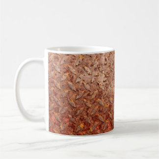 Stahlplatte aus rostfreiem Edelstahl, grungy Metal Kaffeetasse
