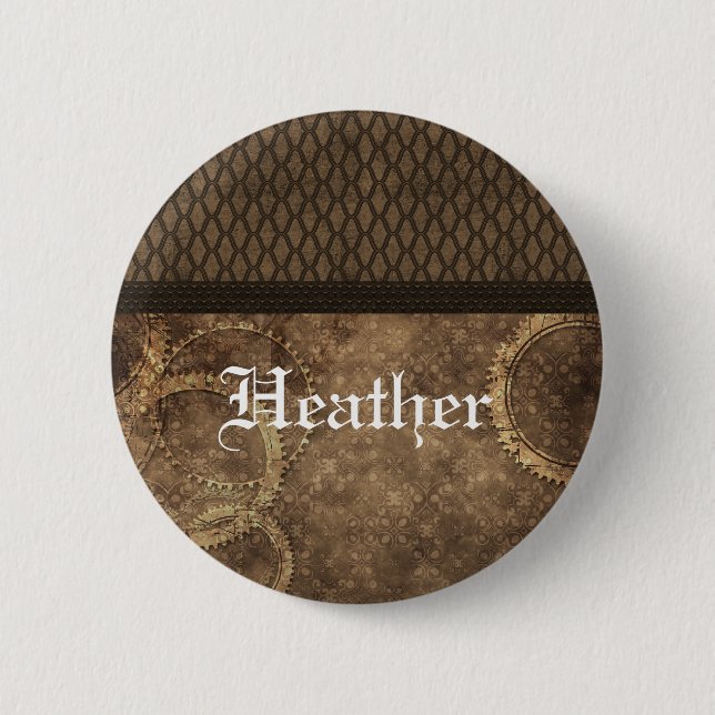 Stahlrampe, braun button (Vorderseite)