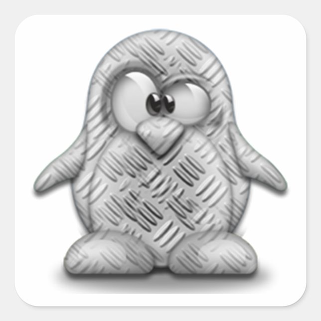 Stahlrohr Quadratischer Aufkleber (Vorderseite)