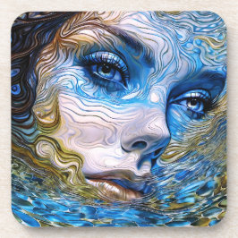 "Stahlschaum" - Frauen im Wasser Getränkeuntersetzer