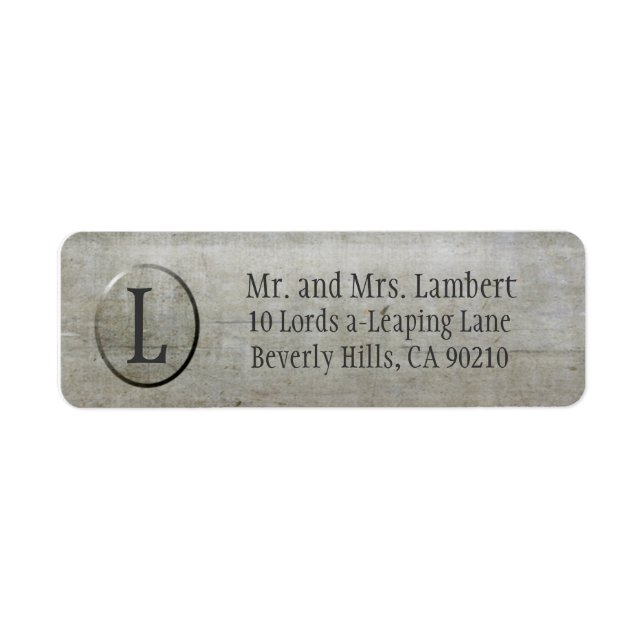 Stahltextur-Monogramm anpassbar (Vorne)