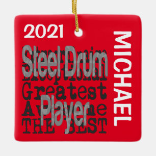 Stahltrommel-Player-Extraordinaire CUSTOM Keramikornament