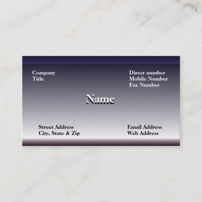 StahlVisitenkarte Visitenkarte (Vorderseite)