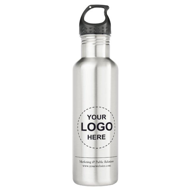 Stahlwasserflasche mit eigenem Logo Edelstahlflasche (Vorderseite)