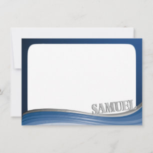 Stahlwelle mit Name Flat Note Mitteilungskarte