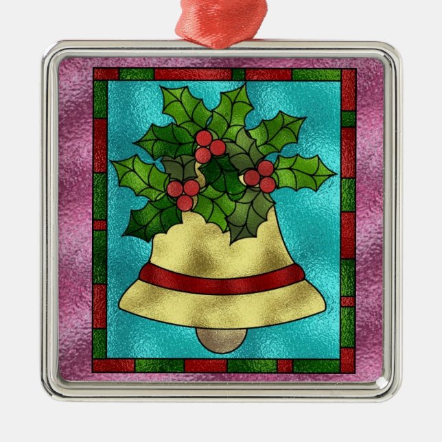 Stain Glass Bells designen Weihnachtsbaum Ornament (Vorne)