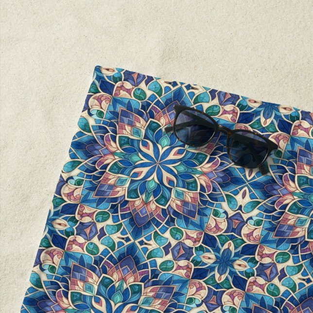 Stain Glass Bloom Strandtuch (Beispiel)